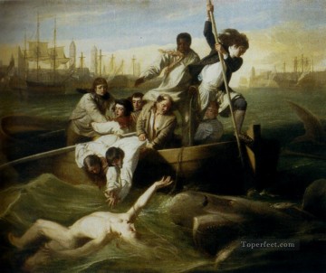  Eva Pintura - Brrok Watson y el tiburón Nueva Inglaterra colonial John Singleton Copley